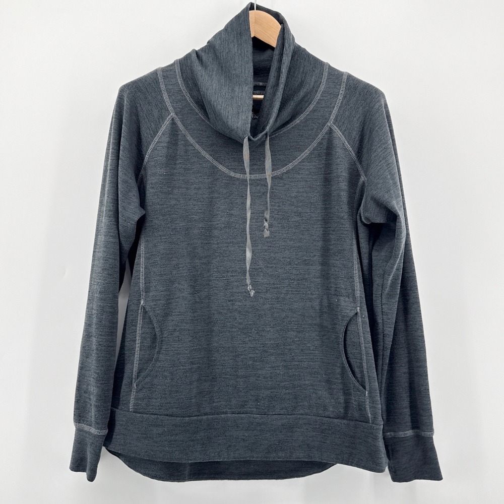 Kuhl Heathered Charcoal Gray Pullover Cowl Neck Hoodie